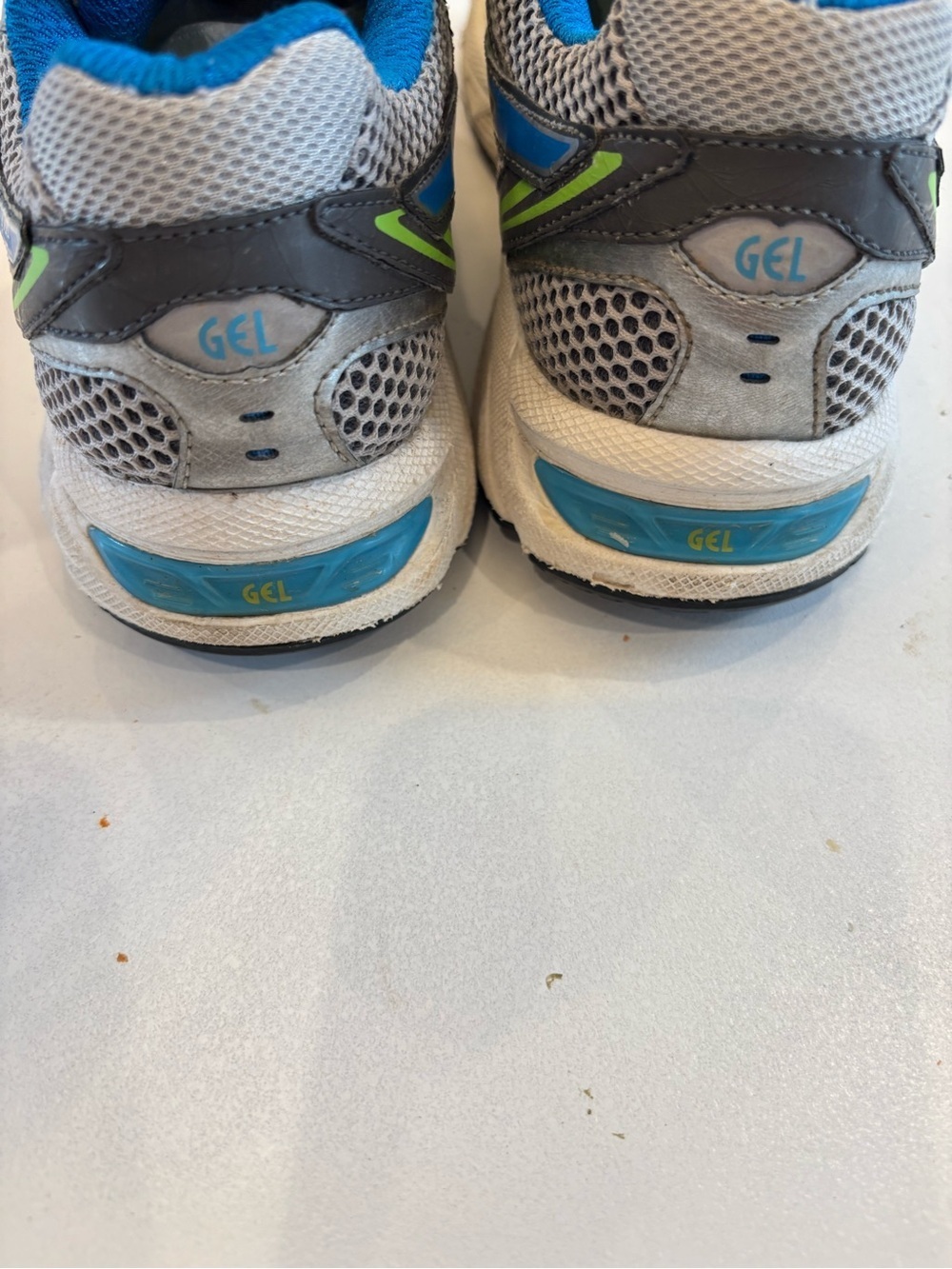 Asics Gel Equation Women's Gray, Blue & Neon Green Running Shoes size 9.5 - Picture 5 of 9